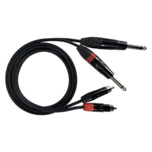 Cavo Audio 2 x RCA M - 2 x Jack 6,3 mo. 1,2 mt Hi-Grade