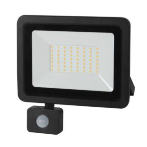 Proiettore LED nero 50W 4000°K con fotocellula e crepuscolare