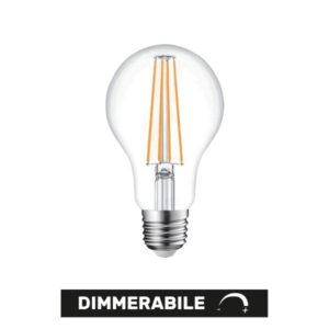 LED E27 12W 3000°K Vetro Dimmerabile