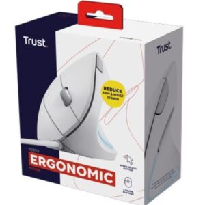 Mouse Ergonomico Trust Ottico 6 Tasti 1600 DPI Colore Bianco
