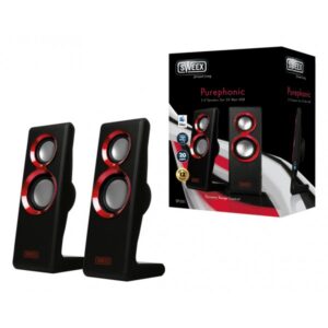 Altoparlante 2.0 con Cavo USB 1 W Rosso