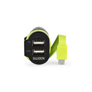 Alimentatore Auto - USB 3 vie, 2x3A + 1 micro USB