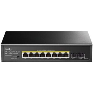 Switch Ethernet PoE 120W CUDY 8 + 2 porte SFP - 100/1000